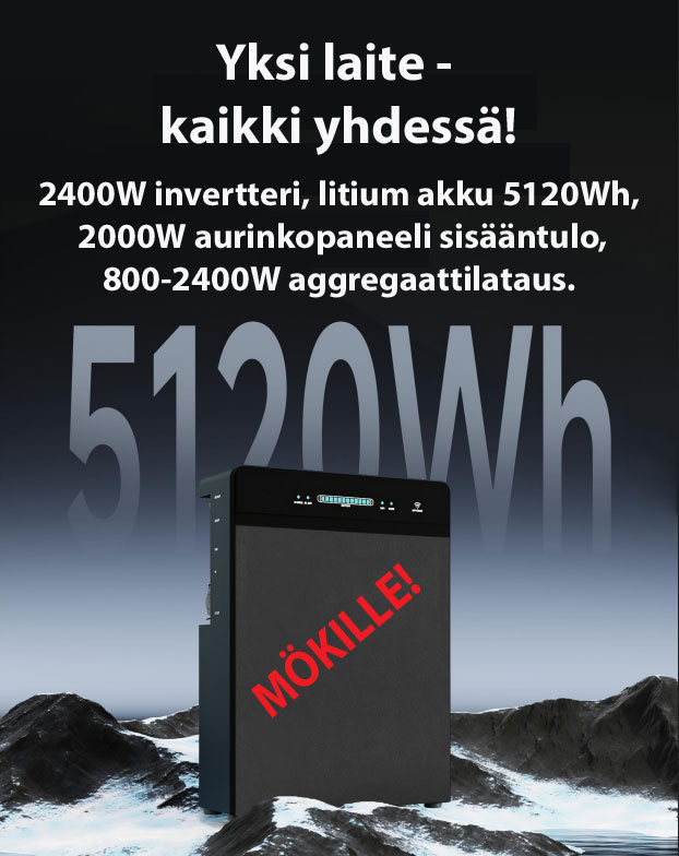 Hybridijärjestelmät mökille (off grid)